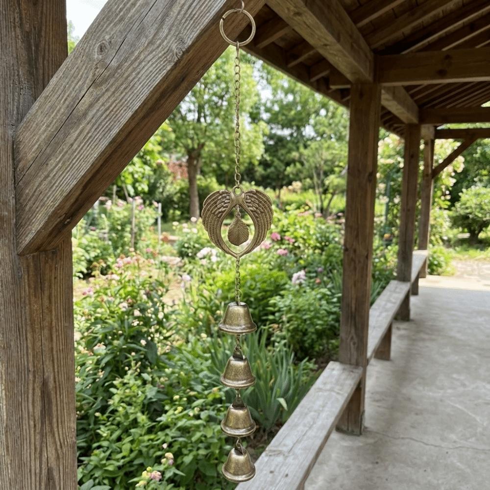 Bohemian Style Vintage Wind Chime with Bell Wall Hanging Decoration Patio Decoration