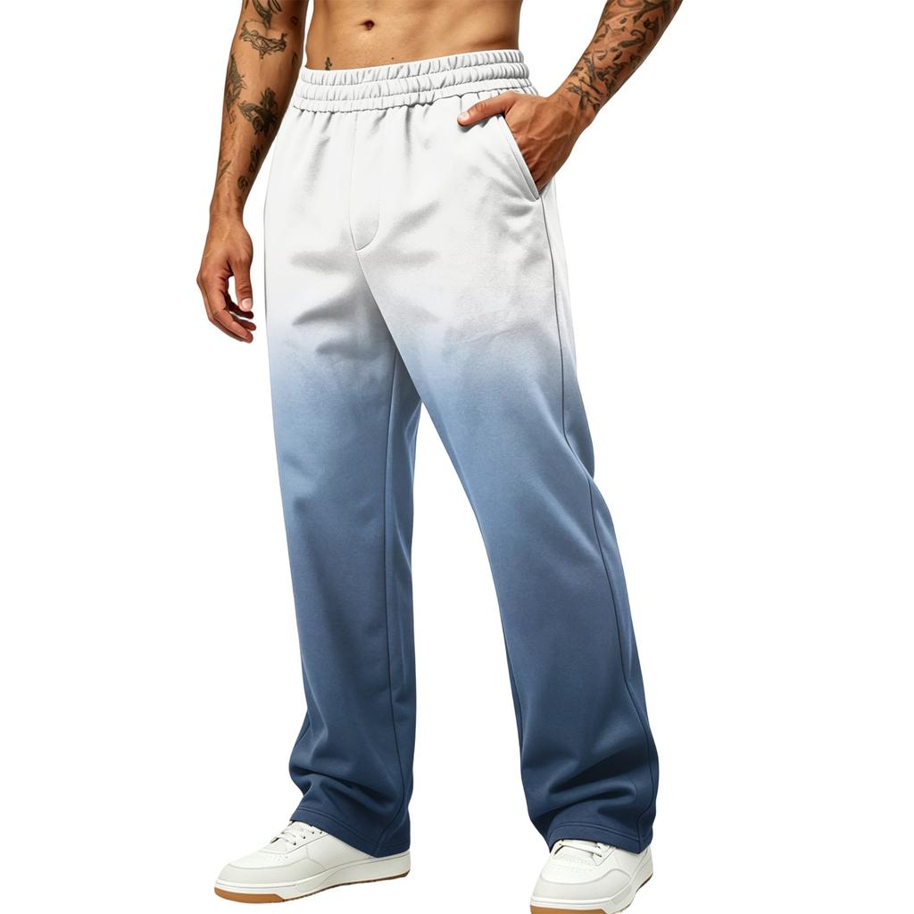 Pantaloni da Jogging Larghi Stampati da Uomo con Tasche per Abbigliamento Casual e Atletico