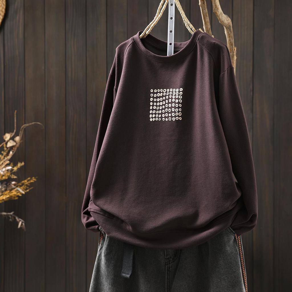 2025 Versatile Round Neck Fleece Pullover Hoodie
