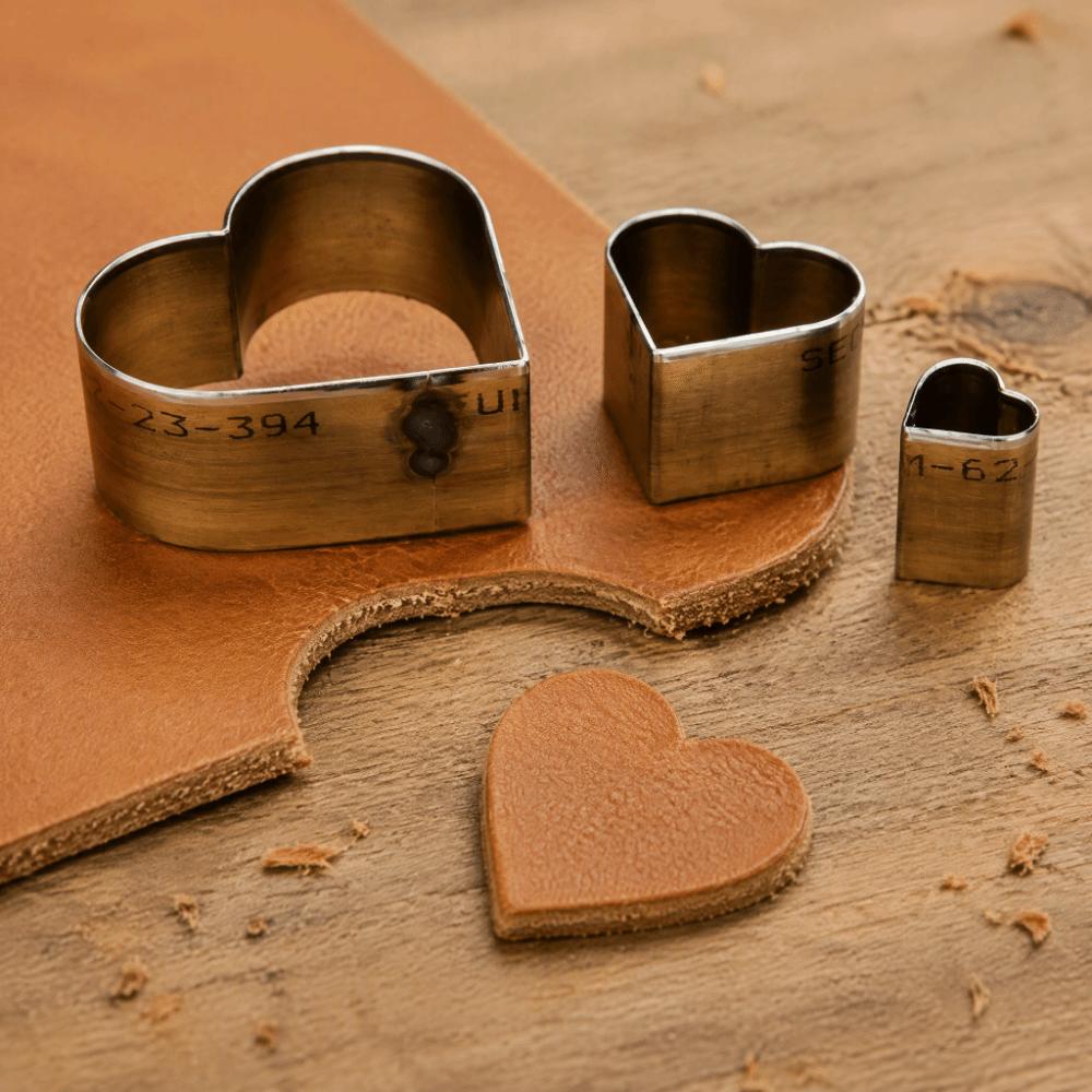 3pcs Heart Shaped Leather Cutting Die Tool Steel Leather Craft Cutter Earring Jewelry Making