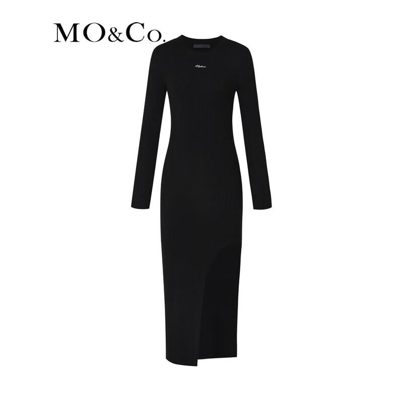 MO&Co. Deconstructed Cut-Out Tencel Blend Knit Dress