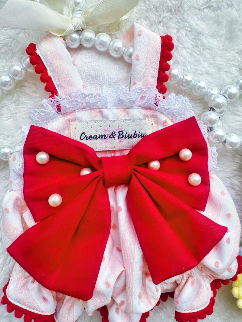 

Small Dog Costume Dress Summer Pet Dog Clothes Yorkshire Terrier Pomeranian Shih Tzu Maltese Poodle Bichon Schnauzer Clothing XS（old） розовый