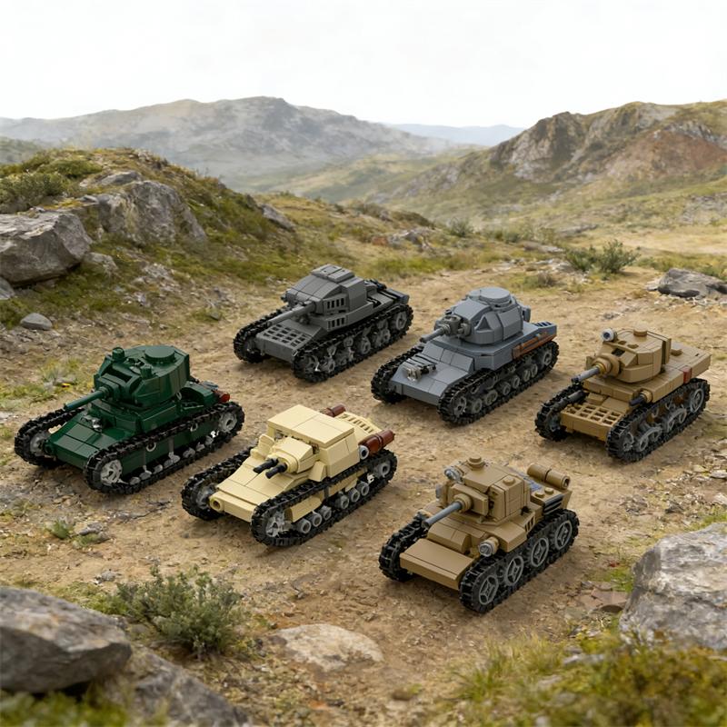 Zealous Sole Unisex Kids Ww2 Military Tank Series Model Building Blocks Diy Armored Military Vehicle Assemble Toys Moc Bricks Children Birthday Gift