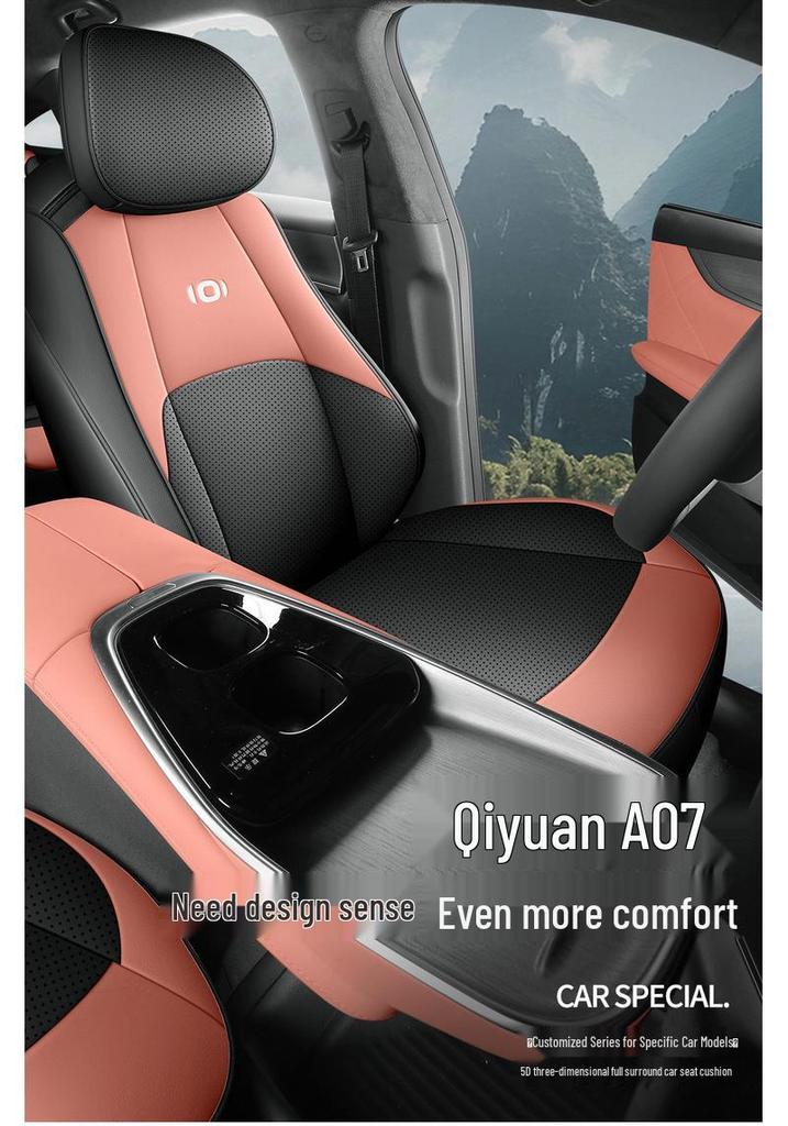 Qiyuan A07 Full Leather Car Seat Cushion - All Season, New Model