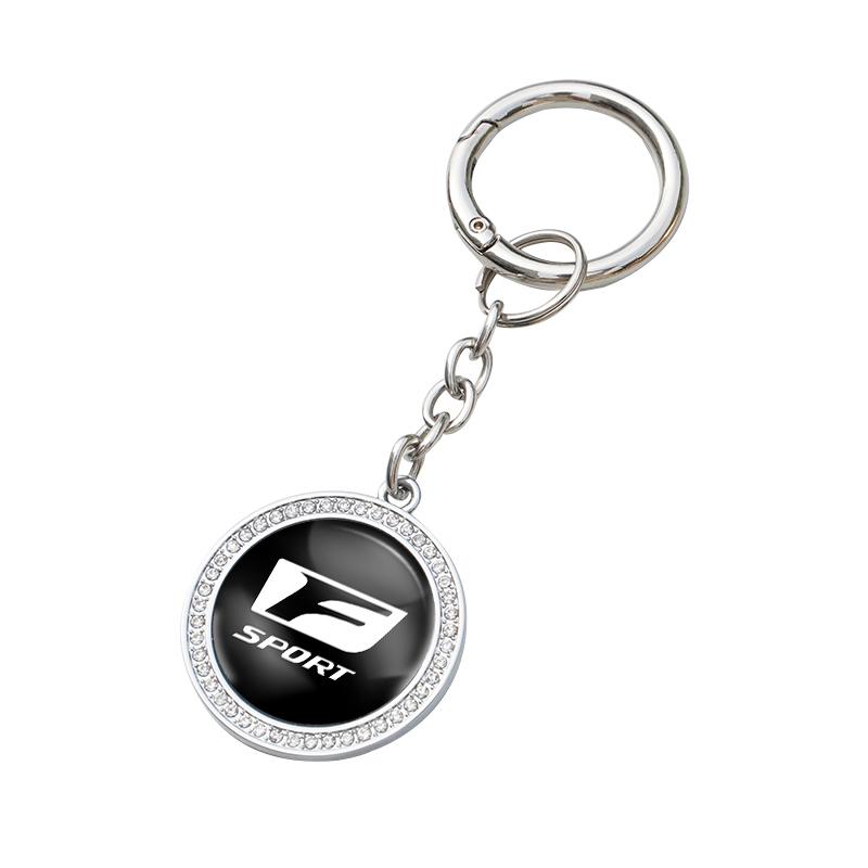 

Diamond Car Logo Keychain Key Ring Auto Accessories For Lexus IS250 ES300h IS300h NX300h RX400h ES350 GS300 UX LS RX300 GS NX RX
