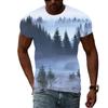 Letní Nové 3D Vzor Moře Mraků pánské tričko Módní Ležérní Potisk Trendová trička Osobnostní Pohledná grafická trička