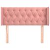 VidaXL Kopfteil mit Ohren Rosa 103x16x78/88 cm Samt
