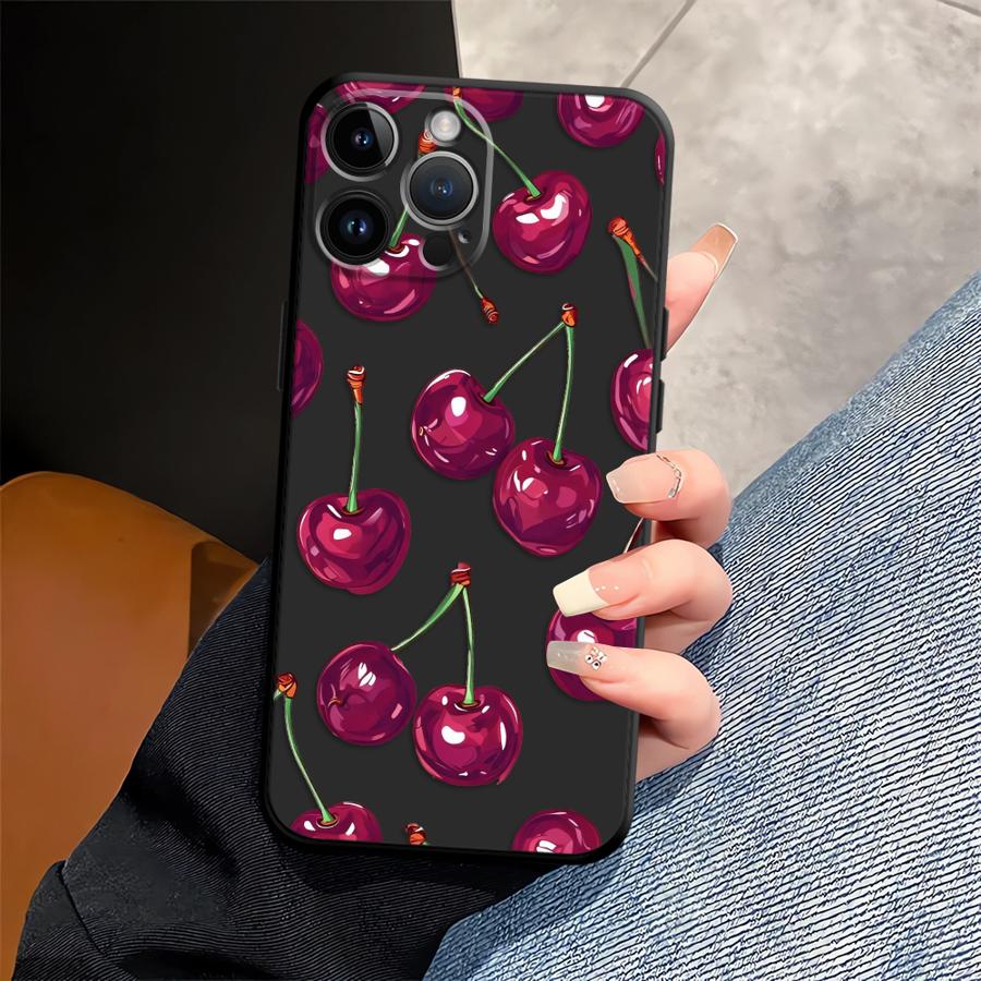 Case for Apple iPhone 17 Pro Max 14 11 12 15 Pro 7 8 Air 16 13 XR XS MAX Funda Phone Cover Fruit Cherry
