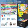 Set di Pennarelli Artistici a Doppia Punta - 120 Colori, Punta Dura, a Base Olio per Studenti