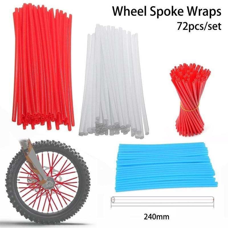 72 Pcs For Motocross Dirt Bike Spokecoats Enduro Wheel RIM SPOKE SKINS COVERS WRAPS COATSXR CRFCR KT
