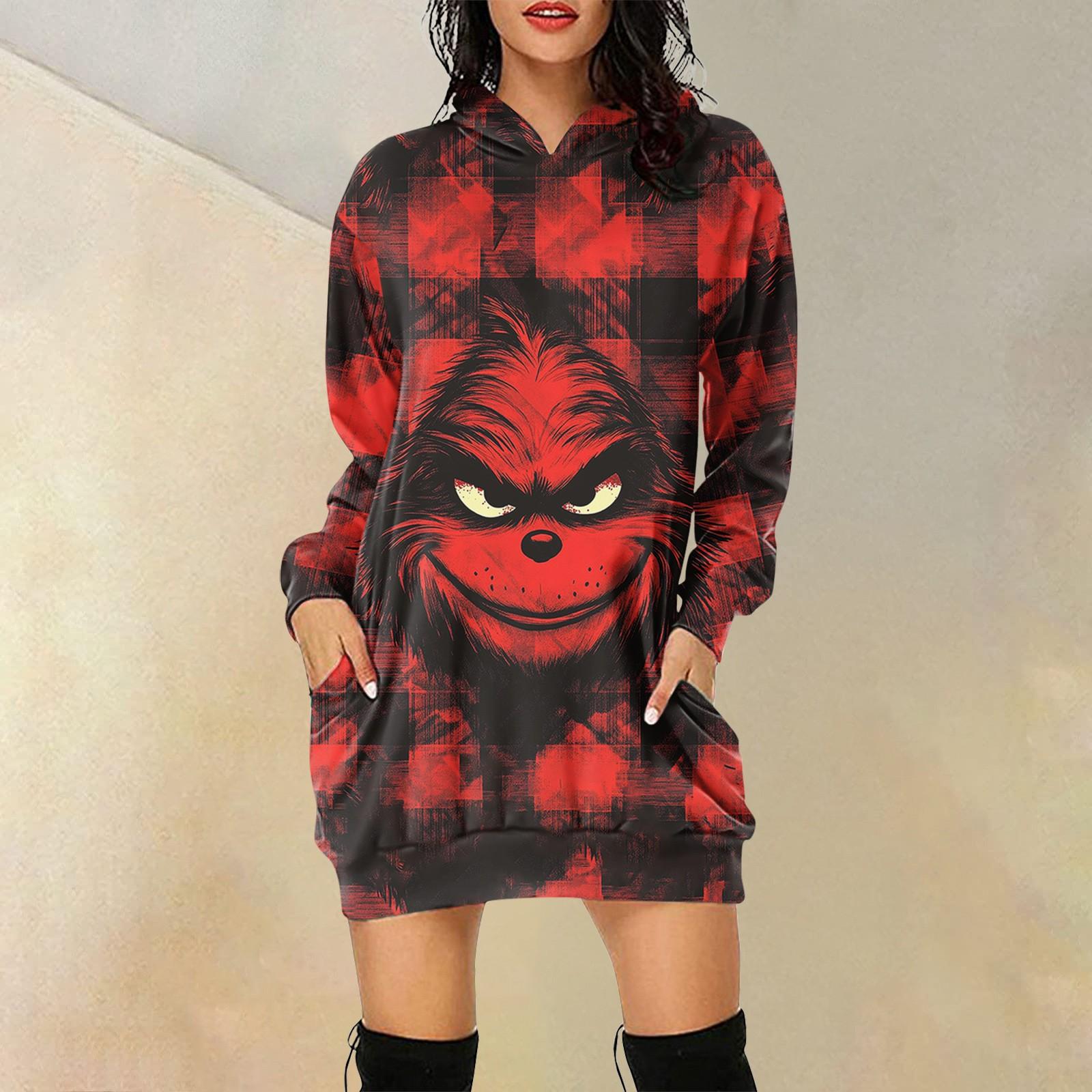 

Женская повседневная модная толстовка с капюшоном и длинным рукавом с принтом S винный