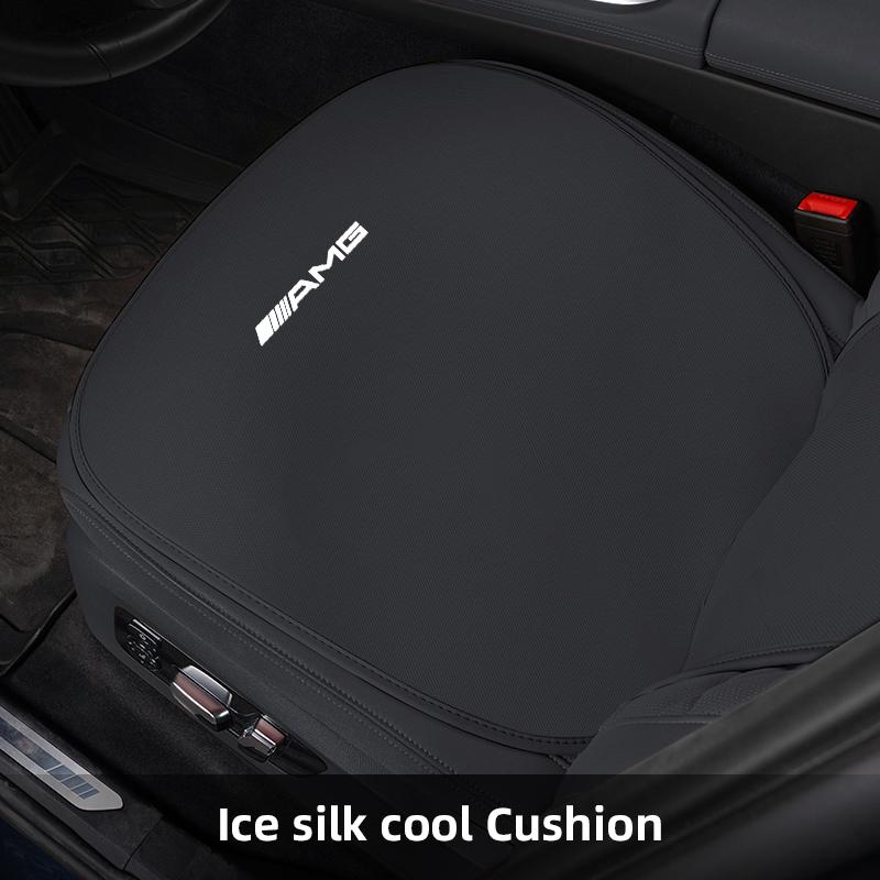 Breathable Ice Silk Car Seat Cushion Cover Soft Pad Tire Valve Cap For Mercedes Benz AMG GLE GLS CLA CLE GLC CLS GLA W223 W213