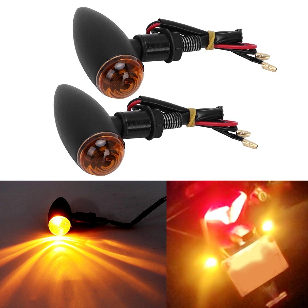 Motorcycle Waterproof Turn Signal Light Indicator Lamp Modification Accessory (Black)