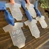 Frosted Acrylic Baby's First Christmas Onesie Ornament Blanks,Newborn Birth Announcement Decoration,Stocking Name Tag,Gift Tag