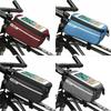 Bag Bicycle Bike Frame Pannier Cross Bar Top Tube Waterproof Mobile Holder Phone