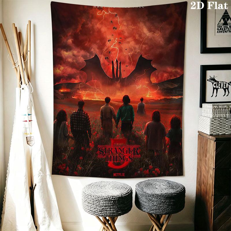 Stranger Things Wall Hanging Printed Fabric Blanket Decorative Tapestries for Bedroom Living Room Home Decor