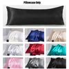 Luxurious Silk-like Pillowcase For Double Bed Soft Pillow Cover Polyester Fiber Fabric Simplicity Design 51*137cm/20*54in