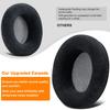 SOULWIT Replacement Ear Pads/Cushions for AKG K701, K702, Q701, Q702, K601, K612, and K712 Headphones, Soft Velour Headset Compatible, Black