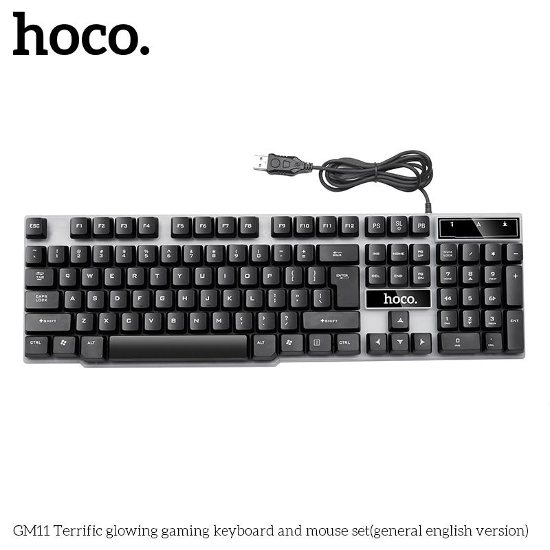 Buy HOCO GM11 Terrific Glowing Gaming Keyboard And Mouse Set(General