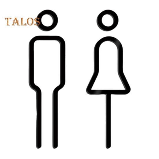 

3D акриловый знак для ванной комнаты, туалета, туалета, туалета, мужчин и женщин, знак на дверь, деловой ресторан, офис, отель, туалетная комната, настенный идентификационный знак чёрный