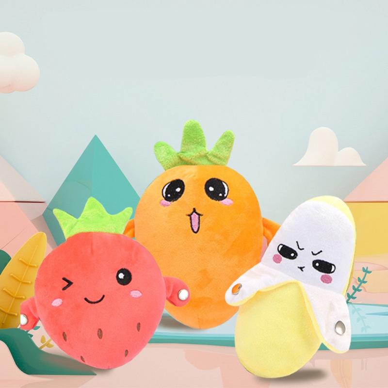 Electric Plush Sensory Toy Fruit Theme 16x8x18cm Flashing Lights And Sound Effects