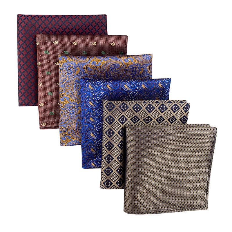 Blumen-Paisley-Polyester-Einstecktuch für Herrenanzug - Elegantes Design 2025