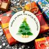 Yousheng Sea Glass Christmas Tree Ornament Coastal Christmas Tree Pendants Handcarfted Sea Glass Art Christmas Decoration for Holiday Home Decor