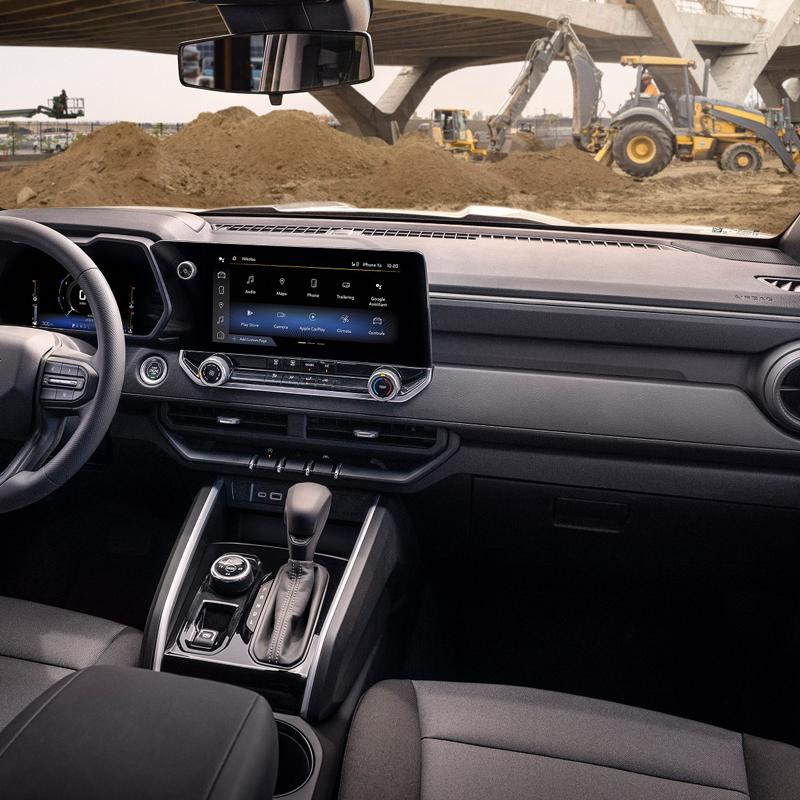 For Chevrolet Colorado 2024 Accessories ABS Carbon Center Control Transmission Rotary Button Protective Panel Lever Cover