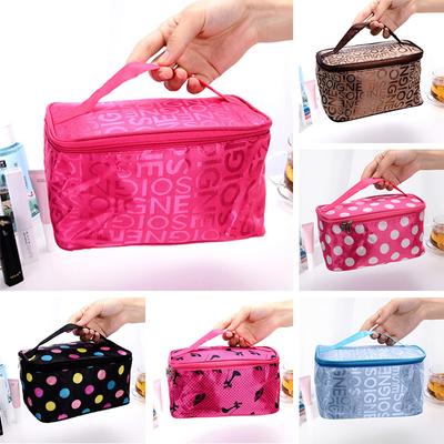 Women's Handheld Cosmetic Bag New Women's Alphabet Color Fashion Square Travel Portable Storage Toiletry Bag