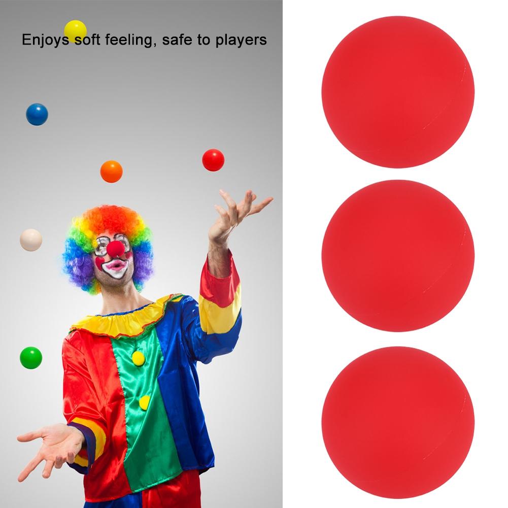 6.5cm 3PCS Thud Juggling Balls Juggling Ball Set for Beginner & Professionals Red