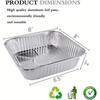 60 STÜCK Ailelan Aluminiumpfannen, 8x8 Aluminiumfolienpfannen, 50/60er-Pack Einweg-Aluminiumpfannen Perfekt zum Kochen, Erhitzen, Aufbewahren, Zubereiten von Speisen