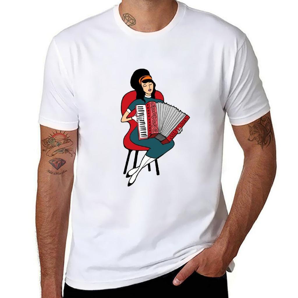 Accordeon Girl Tshirt Graphic T Shirts For Unisex Unisex T Shirts Graphic Unisex T Shirt Heavy Cotton Tshirt
