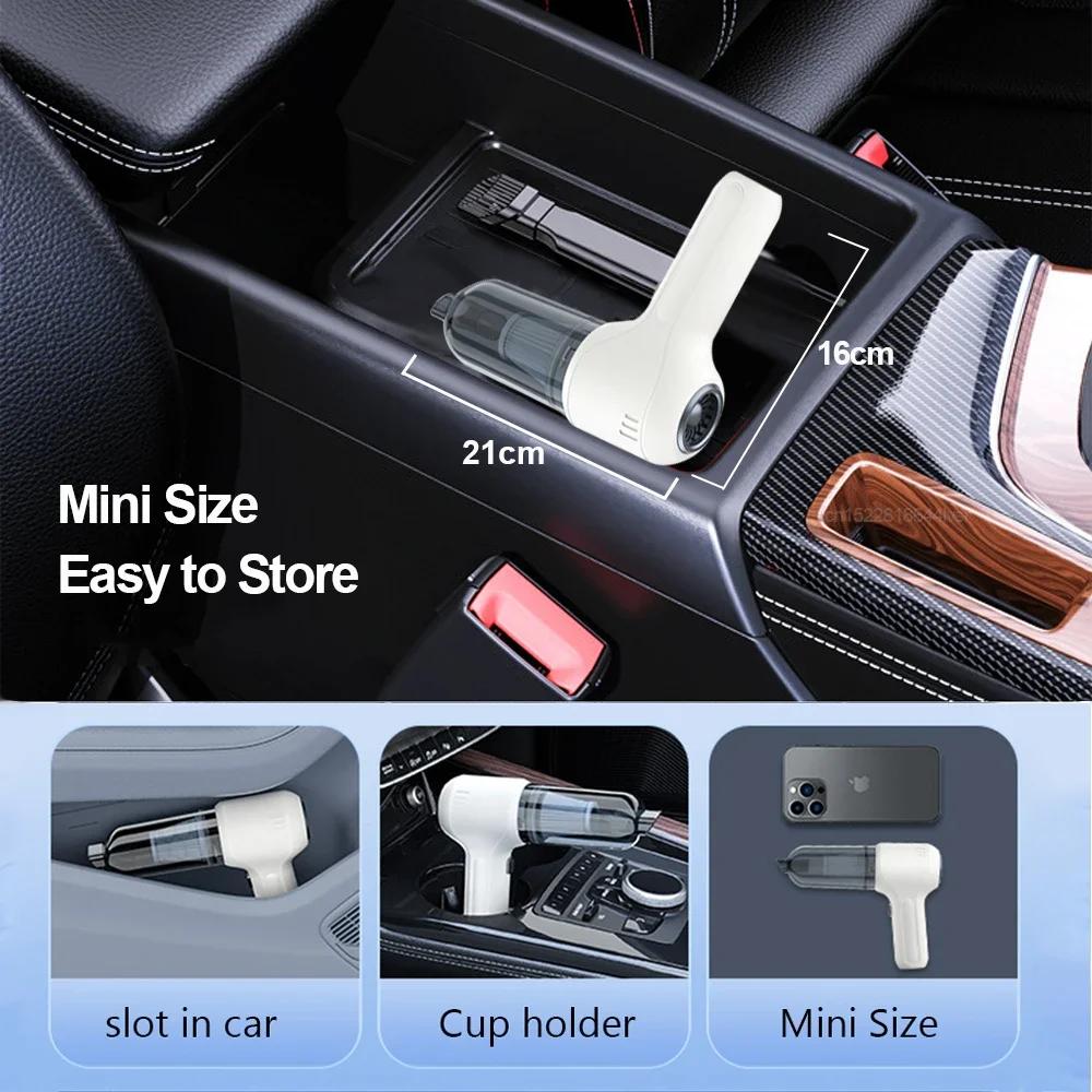 Car Vacuum Cleaner Wireless Portable Vacuum Cleaner For Car 95000PA High Power Mini Handheld Car Vacuum Cleaner Blower 2 In 1