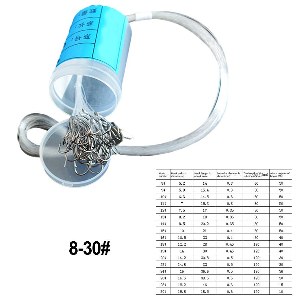 Hook Fishhook Hook Tackle With Line Tied 50pcs Carp