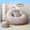 Adult Linen Bean Bag With Washable Cover For Cozy Home Office And Lounge Use