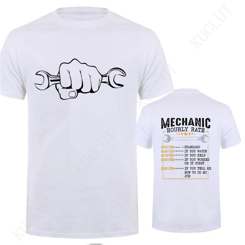 Tricou pentru bărbați Topuri Tarif orar mecanic Tricou unic Tricou bărbătesc Inginer reparații auto Design grafic Tricou Îmbrăcăminte Idee de cadou