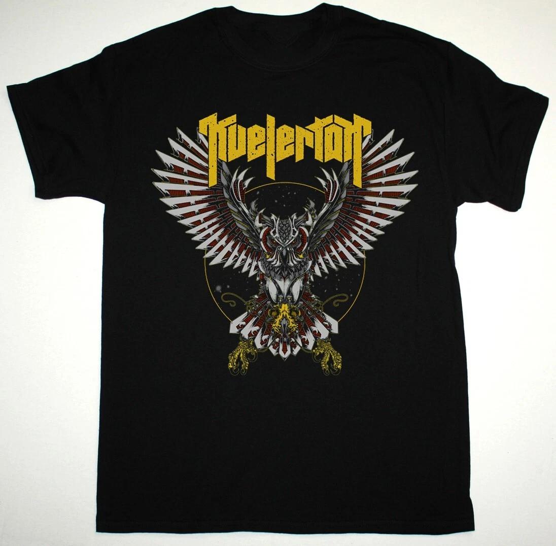 Men s and Women s T-shirts Vtg KVELERTAK Band ROBOT OWL Cotton Black All Size Shirt For Men BT374 S