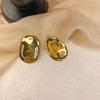 European and American Style Irregular Exaggerated Oval Large Earrings, Trendy and Fashionable Light Luxury Earrings, Holiday Gift