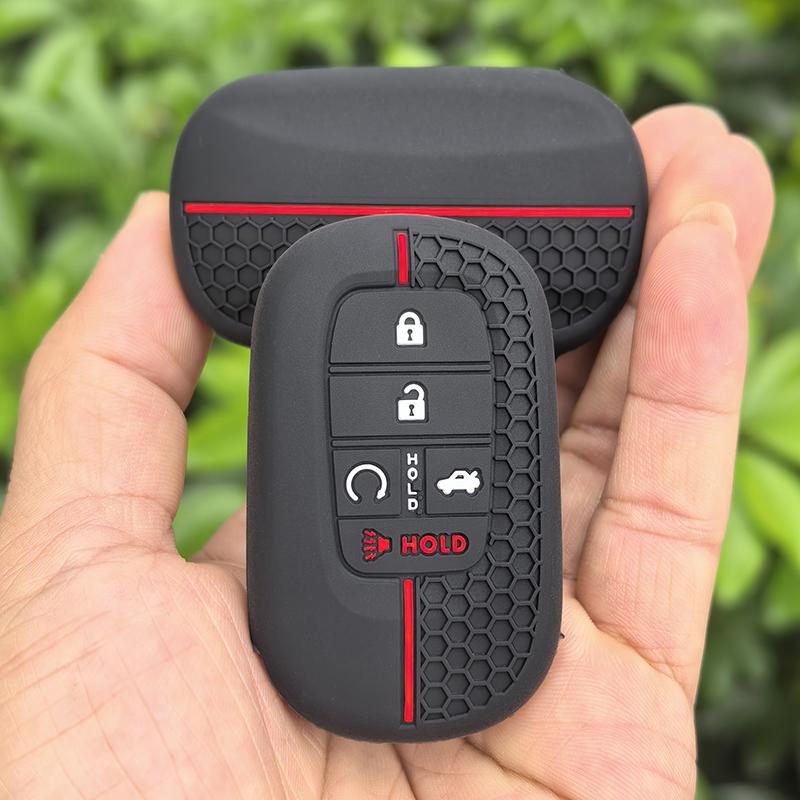 Silicone Car Key Cover Case Shell For Honda Civic Accord Pilot Hrv Hr-V Crv Cr-V Keyless Remote Key Fob