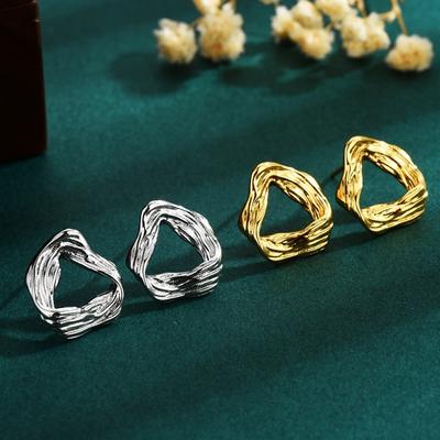 Earrings Fashion Jewelry Cross Border Unique Irregular Autumn Winter Stylish High End Designer Look