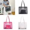 Pvc Bag For Women With Large Capacity And Letter M Print Design For Daily Use
