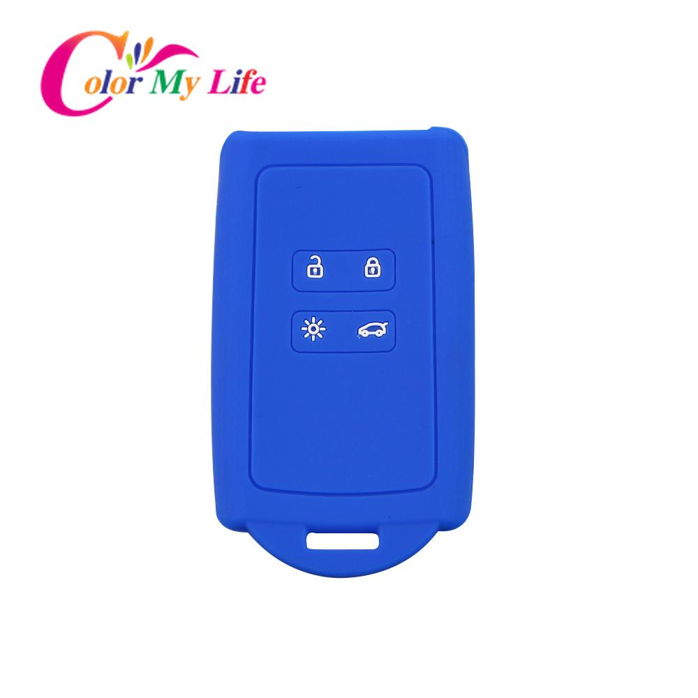 Silicone Car Key Cover Set Fit for Renault Koleos Kadjar Megan 2016-2020 for Samsung QM6 Remote Key Holder Protector Case