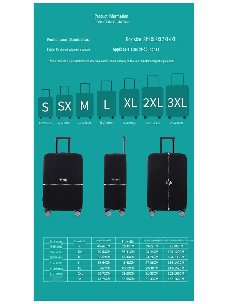 Husă pentru bagaje elastică, îngroșată, rezistentă la praf - Gata de expediat