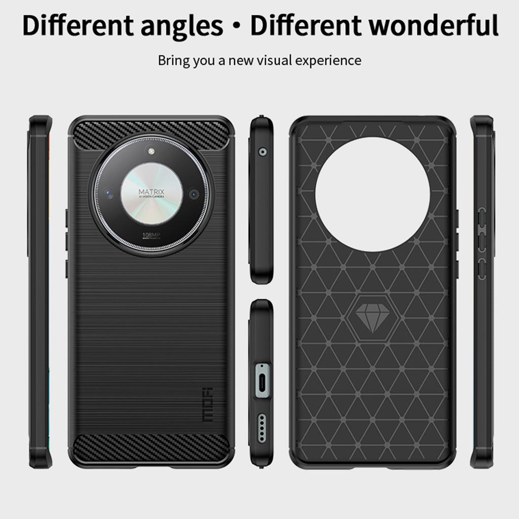 MOFI JK TPU Series-1 For Honor X9b 5G/Magic6 Lite 5G Case Carbon Fiber Texture TPU Phone Cover