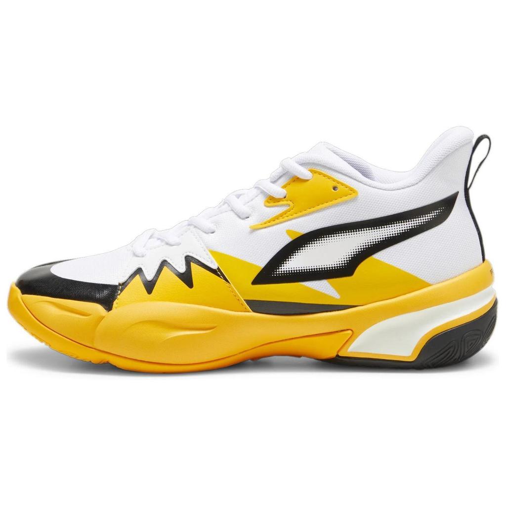 Puma Genetics White Yellow Sizzle Unisex Sneakers 379905-03