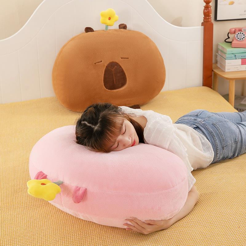 New Kapibara cushion plush toy ugly cute capybara sofa bedside pillow girl doll