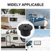 1 Set Black Round Electrical Access Hatch For Rvs Yachts Management Waterproof Storage Durable Plastic Cable Passthrough Hole Rv