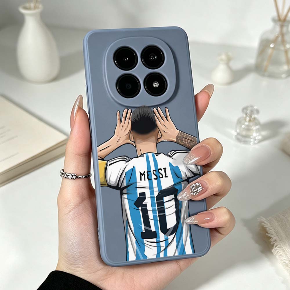 Custodia per Telefono Design Calcio M-Messi Per Xiaomi POCO X8 X7 X6 M8 M7 M6 F8 F7 F6 Pro Max Copertura Liquida in Silicone Ultra Morbido