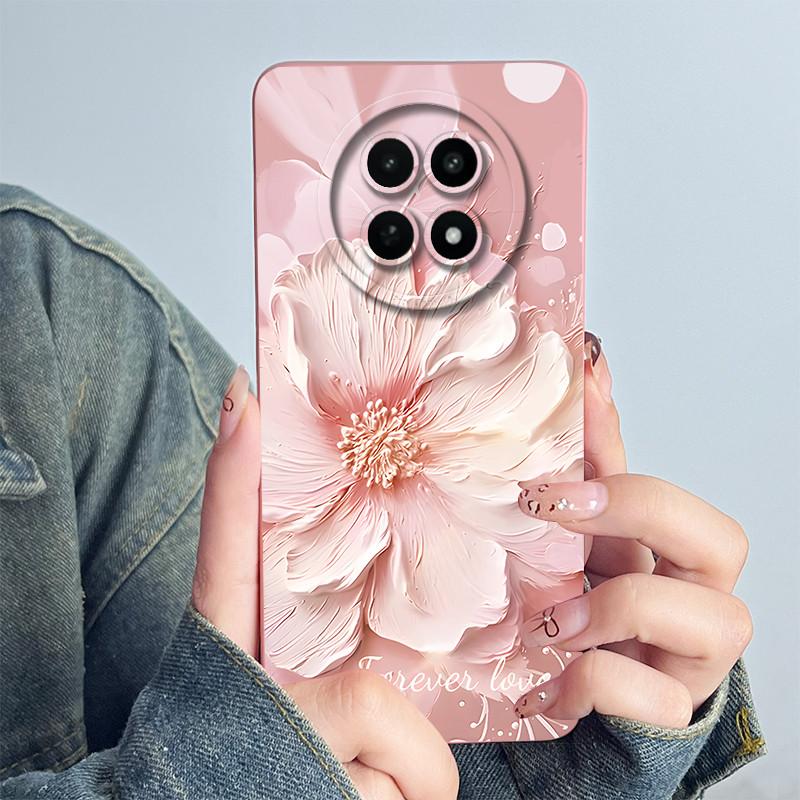 Für Realme 12 5G 12X Narzo 70X Handyhülle RMX3999 RMX3997 Funda Weiches Silikon Süß Bemalt Mode Coque Mit Blumenmuster Abdeckung