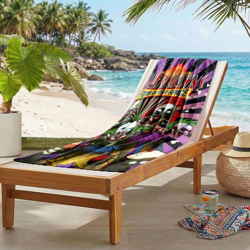 Horror Clown Circus Fashion Beach Towel: Ideal for Summer Adventures Soft, absorbent and quick drying suitable for swimming and bathing